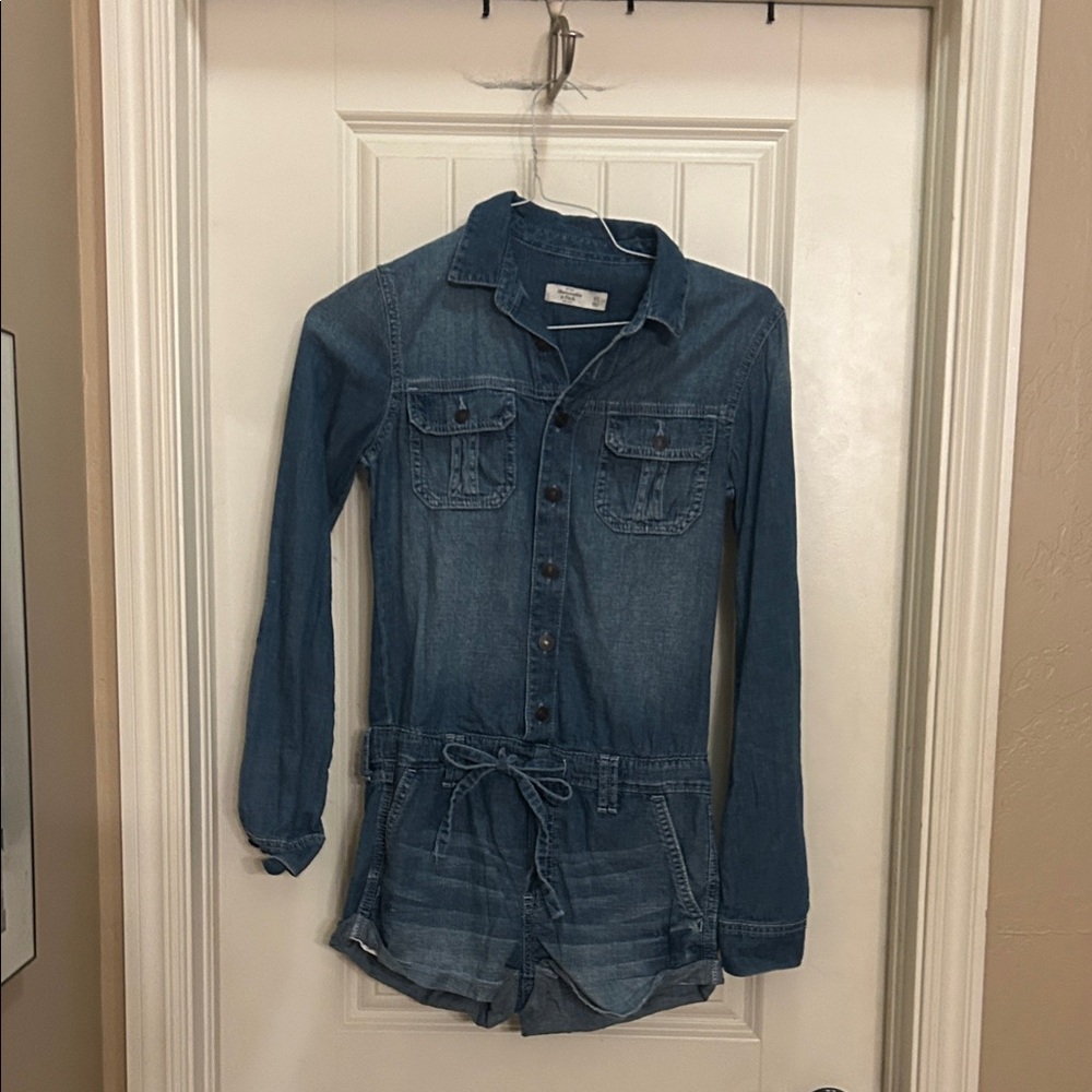 Abercrombie & Fitch Blue XS Denim Jumpsuit